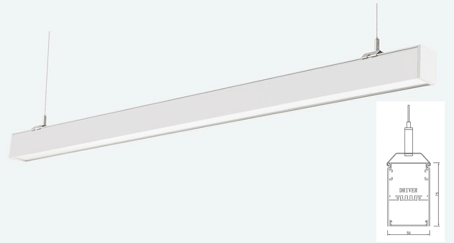 Commercial LED Linear Trunking Light with 50mm Width