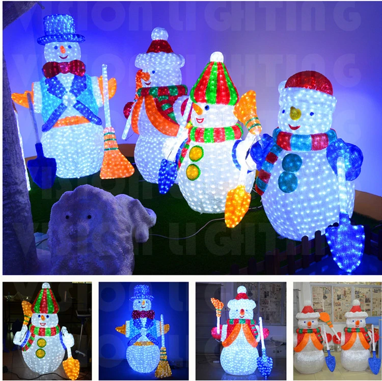 Christmas Decoration LED Giant Snowman Motif Lights for Outdoor Use