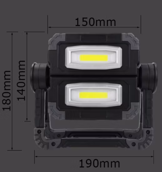 Lampada da lavoro per riparazione auto ricaricabile USB da 28 pezzi piegata
