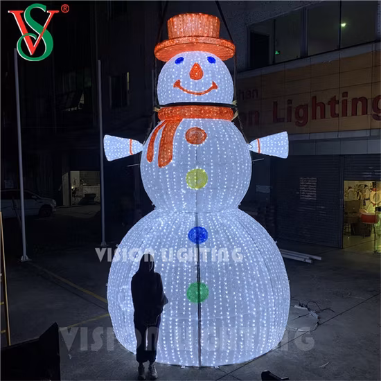Luci a tema pupazzo di neve gigante a LED per decorazioni natalizie per uso esterno
