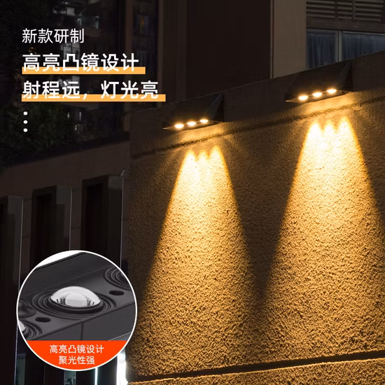 Lampada da giardino solare LED RGB moderna e impermeabile, alimentata in emergenza, per uso esterno