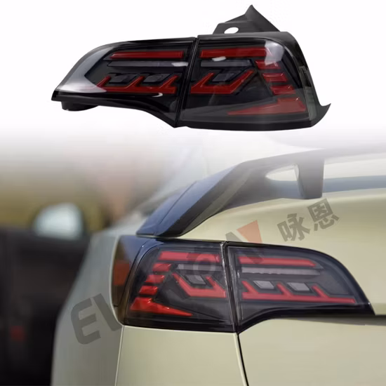 Luci posteriori compatibili per Dodge Challenger 08-14 Luci posteriori a LED Gruppo indicatori di direzione sequenziali (lente rossa)
