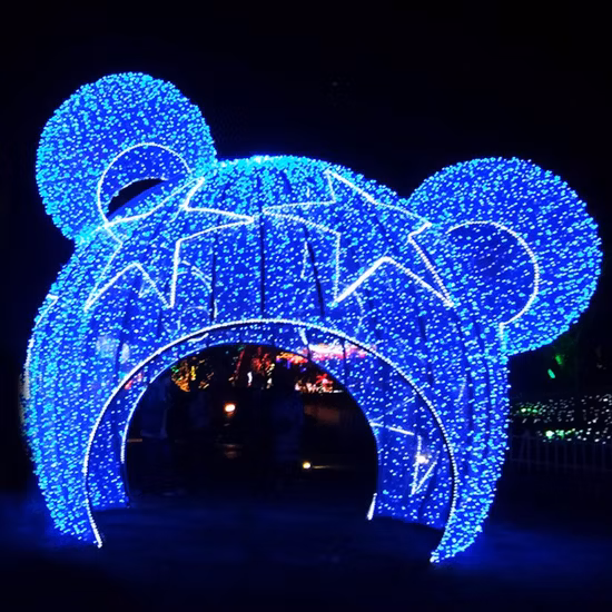 Renne illuminate decorative natalizie per esterni su misura e illuminazione a tema Babbo Natale